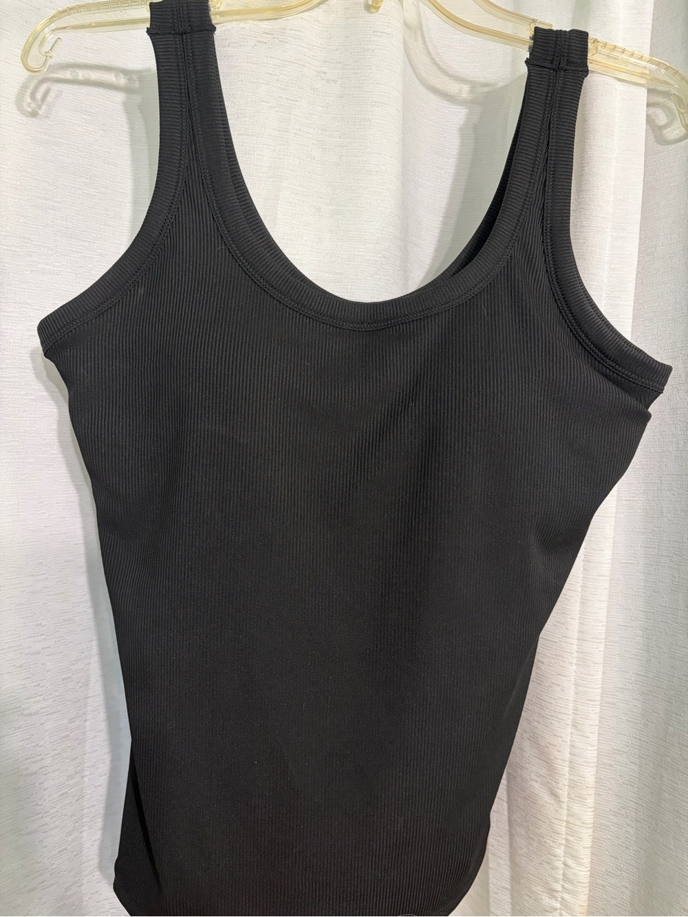 Sleeveless Black Ribbed Tank Top for Women